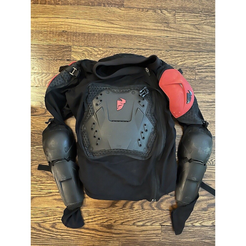 Thor Impact Rig Mens L/XL Gray MX ATV Off-Road SE Armored Protector Jacket